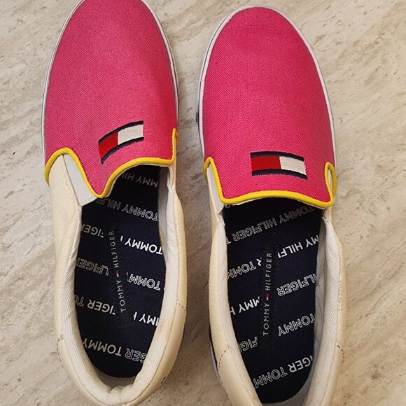 TOMMY HILFIGER Pink White Sneakers 8M - Picture 7 of 9